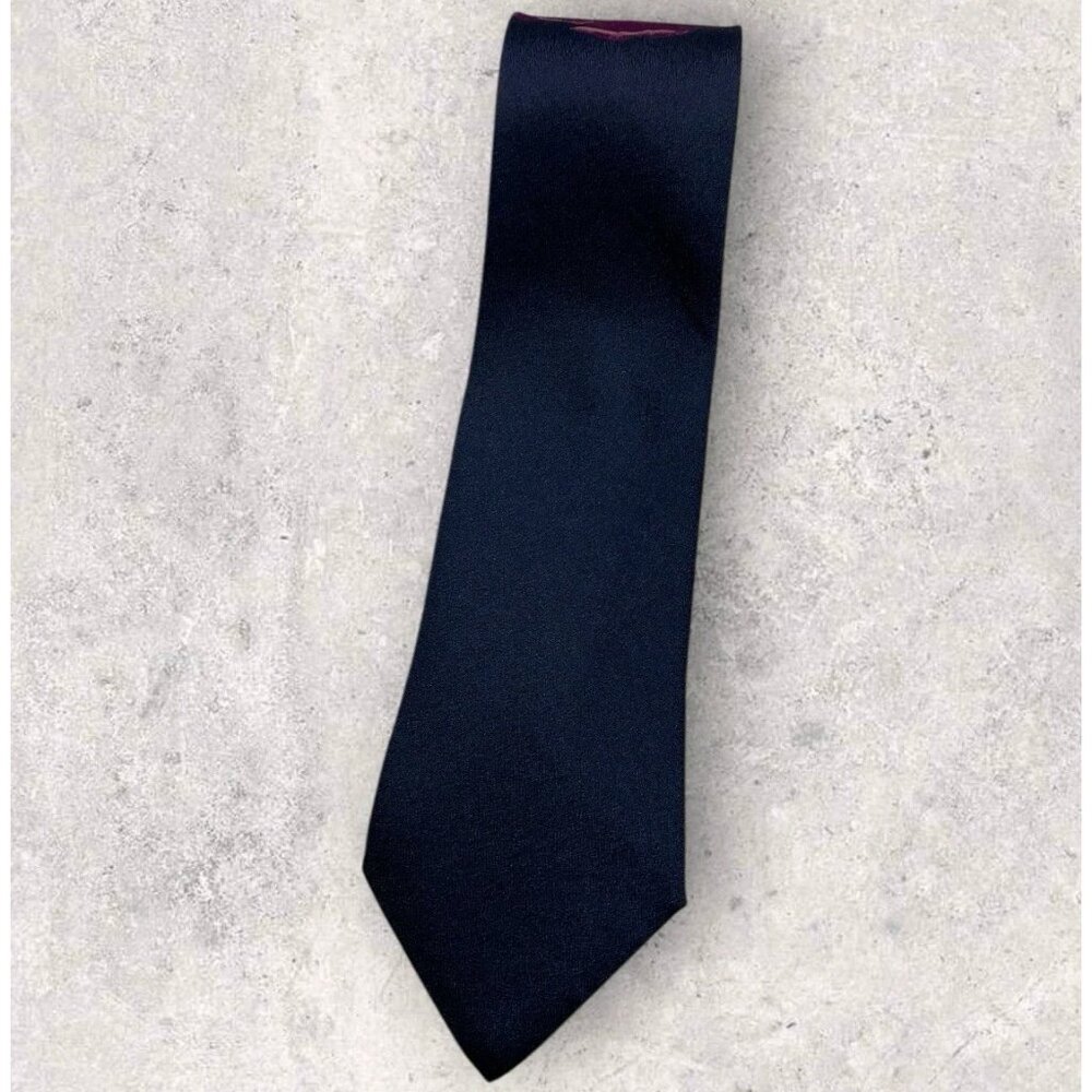PROCHOWNICK Silk Tie ITALY Navy Green Purple Floral W:3.6" EUC